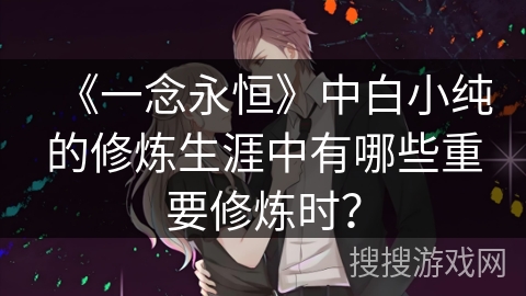 《一念永恒》中白小纯的修炼生涯中有哪些重要修炼时？