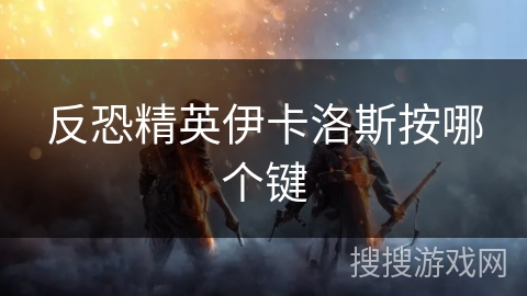 反恐精英伊卡洛斯按哪个键