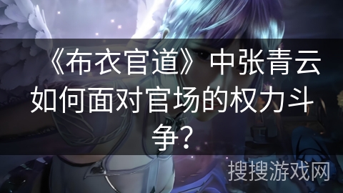 《布衣官道》中张青云如何面对官场的权力斗争？