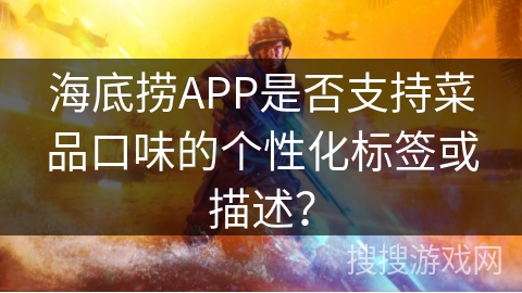 海底捞APP是否支持菜品口味的个性化标签或描述？