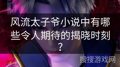 风流太子爷小说中有哪些令人期待的揭晓时刻？