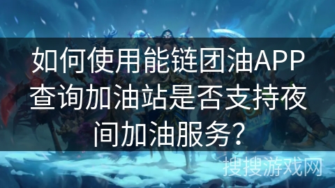如何使用能链团油APP查询加油站是否支持夜间加油服务？
