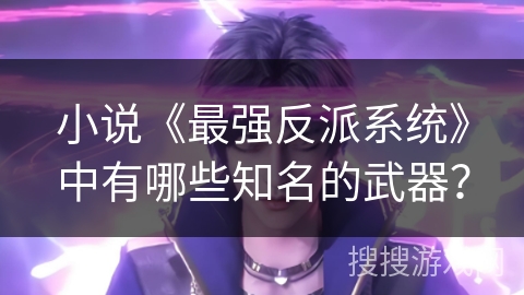 小说《最强反派系统》中有哪些知名的武器？