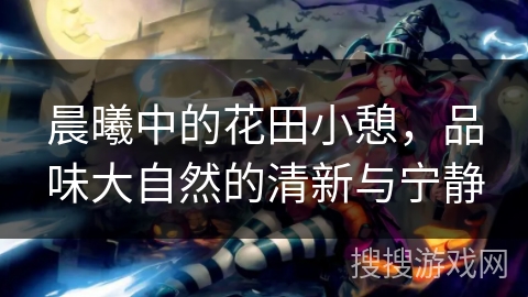 晨曦中的花田小憩，品味大自然的清新与宁静