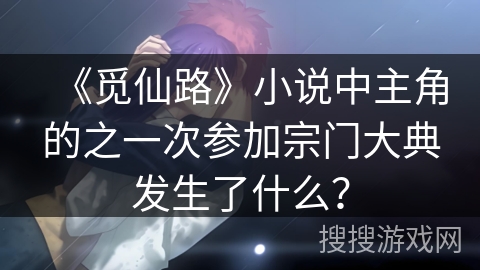 《觅仙路》小说中主角的之一次参加宗门大典发生了什么？