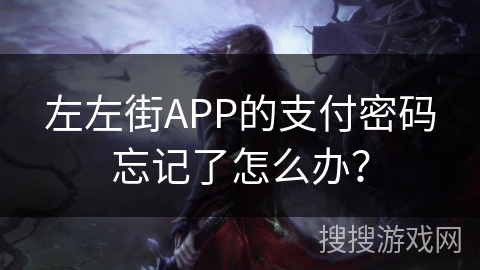 左左街APP的支付密码忘记了怎么办？