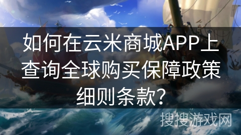 如何在云米商城APP上查询全球购买保障政策细则条款？