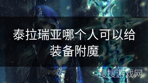 泰拉瑞亚哪个人可以给装备附魔