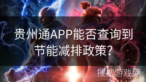 贵州通APP能否查询到节能减排政策？