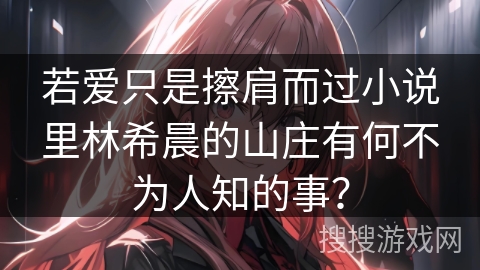 若爱只是擦肩而过小说里林希晨的山庄有何不为人知的事？