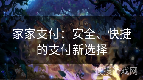家家支付：安全、快捷的支付新选择