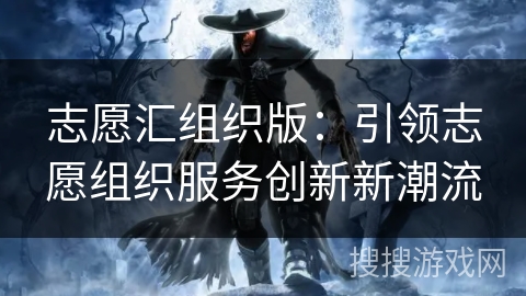 志愿汇组织版：引领志愿组织服务创新新潮流