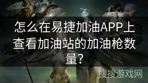 怎么在易捷加油APP上查看加油站的加油枪数量？