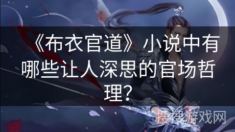 《布衣官道》小说中有哪些让人深思的官场哲理？