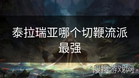 泰拉瑞亚哪个切鞭流派最强