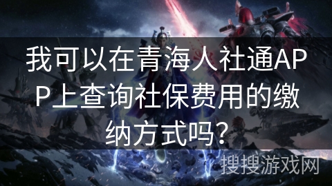 我可以在青海人社通APP上查询社保费用的缴纳方式吗？