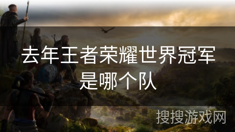 去年王者荣耀世界冠军是哪个队