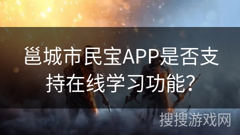 邕城市民宝APP是否支持在线学习功能？