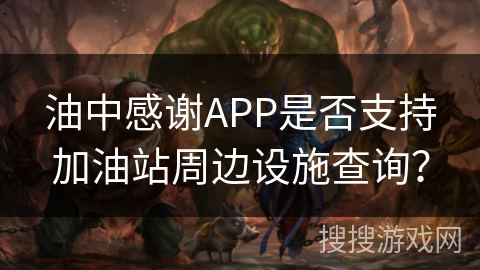 油中感谢APP是否支持加油站周边设施查询？