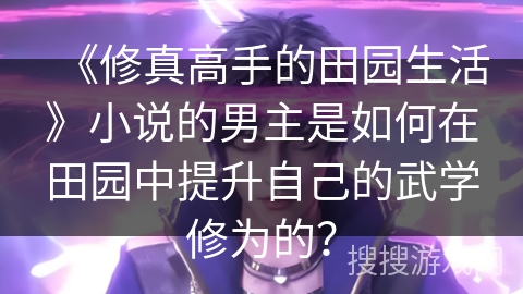 《修真高手的田园生活》小说的男主是如何在田园中提升自己的武学修为的？