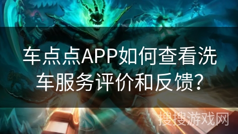 车点点APP如何查看洗车服务评价和反馈？