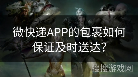 微快递APP的包裹如何保证及时送达？