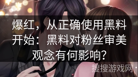 爆红，从正确使用黑料开始：黑料对粉丝审美观念有何影响？