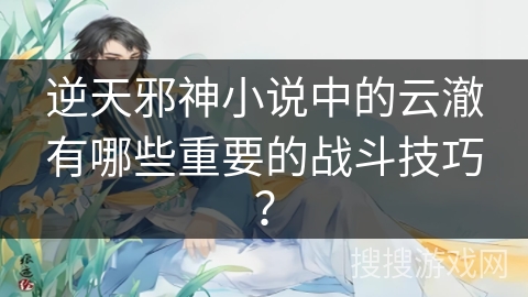 逆天邪神小说中的云澈有哪些重要的战斗技巧？