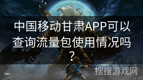 中国移动甘肃APP可以查询流量包使用情况吗？