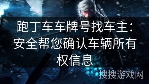 跑丁车车牌号找车主：安全帮您确认车辆所有权信息
