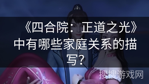 《四合院：正道之光》中有哪些家庭关系的描写？