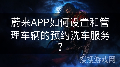 蔚来APP如何设置和管理车辆的预约洗车服务？