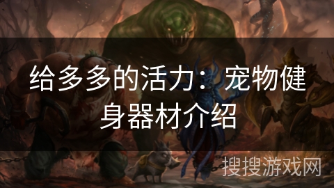 给多多的活力:宠物健身器材介绍 给多多的活力:宠物健身器材介绍