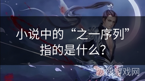 小说中的“之一序列”指的是什么？