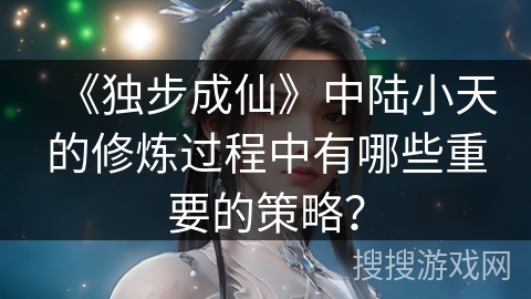 《独步成仙》中陆小天的修炼过程中有哪些重要的策略？