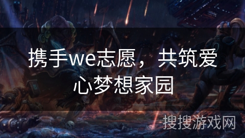 携手we志愿，共筑爱心梦想家园