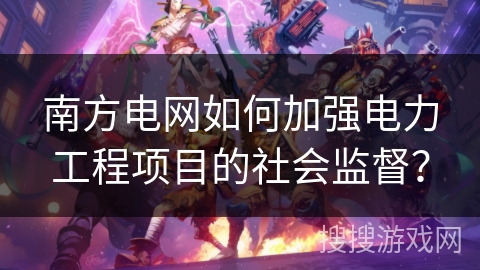 南方电网如何加强电力工程项目的社会监督？
