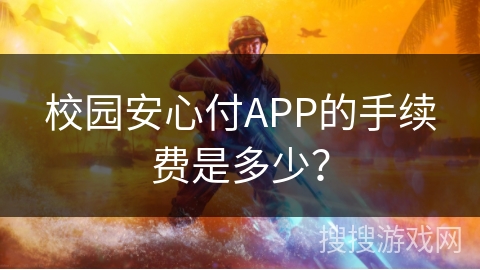 校园安心付APP的手续费是多少？
