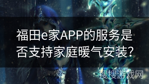 福田e家APP的服务是否支持家庭暖气安装？