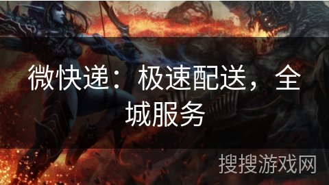 微快递：极速配送，全城服务