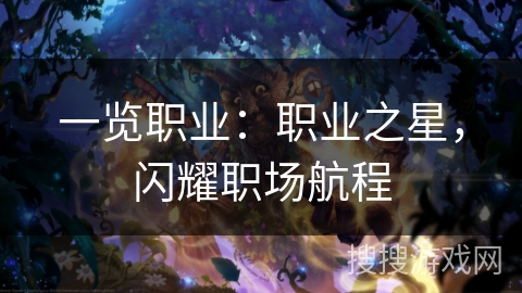 一览职业：职业之星，闪耀职场航程
