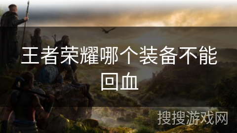 王者荣耀哪个装备不能回血