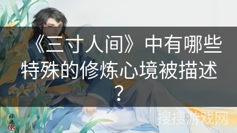 《三寸人间》中有哪些特殊的修炼心境被描述？