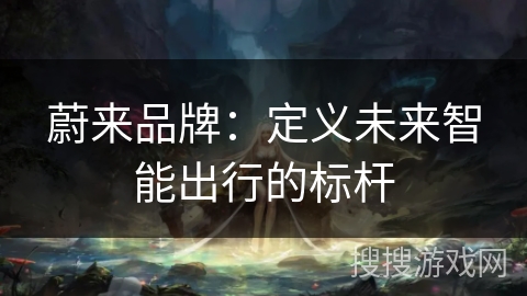 蔚来品牌：定义未来智能出行的标杆