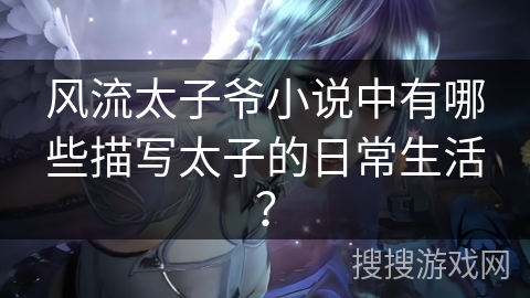 风流太子爷小说中有哪些描写太子的日常生活？