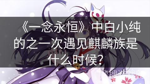 《一念永恒》中白小纯的之一次遇见麒麟族是什么时候？