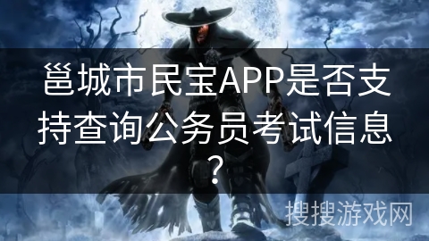 邕城市民宝APP是否支持查询公务员考试信息？