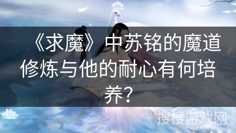 《求魔》中苏铭的魔道修炼与他的耐心有何培养？