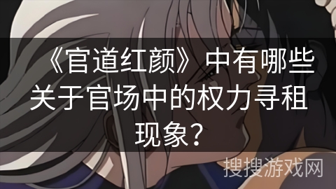 《官道红颜》中有哪些关于官场中的权力寻租现象？