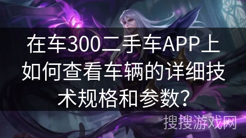 在车300二手车APP上如何查看车辆的详细技术规格和参数？